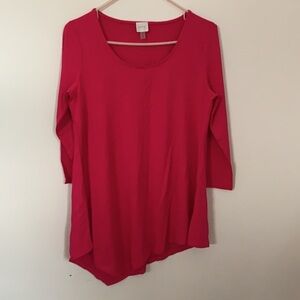 3/4 SLEEVE ASYMMETRICAL TOPS WOMEN SIZE M